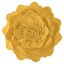 Golden Yellow 3D Flower Velvet Round Throw Pillow