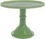 Jade Green Glass Cake Stand with Pedestal Base