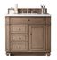 Bristol 36" Whitewashed Walnut Single Vanity Base with Drawers