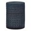 Blue Ceramic Embossed Floral Drum Accent Table