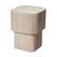 White Bleach Mango Wood Ribbed Square End Table