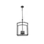 Elevate Sleek Black Metal 4-Light Indoor/Outdoor Pendant