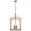 Janet Midcentury Modern Brass 4-Light Indoor/Outdoor Pendant