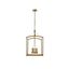 Janet Midcentury Modern Brass 4-Light Indoor/Outdoor Pendant