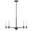 Matte Black 5-Light Adjustable Candle Chandelier