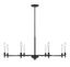 Jasmine 42'' Matte Black 8-Light Candle Chandelier