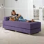 Alon Plum Queen-Size Upholstered Daybed with Maple Feet