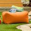 Tangerine Sunbrella Outdoor Bean Bag Ottoman Bench