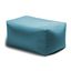Leon Light Blue Outdoor Bean Bag Ottoman with Fade-Resistant Cover