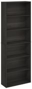 Espresso 6-Tier Adjustable Open Storage Bookcase