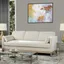 Knox 84" French Beige Velvet Lawson Sofa with Wood Base