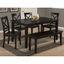 Espresso Brown Solid Wood Cross-Back Dining Chair Set