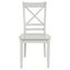 Dove Gray Solid Wood Transitional Cross-Back Side Chair