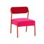 Jolene Hot Pink Velvet and Pine Accent Chair