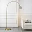 Nora Minimalistic Transitional 71" Brass Gold LED Arc Floor Lamp