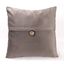 Mushroom 20" Square Reversible Polyester Throw Pillow with Button