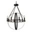 Orbit Transitional 8-Light Dark Bronze Metal Chandelier