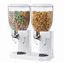 White Dual Canister Dry Food Dispenser with Chrome Accents