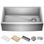 Kore 33-Inch Stainless Steel Farmhouse Workstation Sink with Accessories