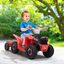 Red 6V Kids Electric ATV with Trailer and Bluetooth