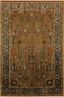 Traditional Blue Floral Synthetic 5'3" x 7'10" Area Rug