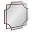 Minuette 28" Square Bronze Wood Framed Wall Mirror