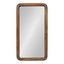 Pao 17" x 32" Rounded Rectangular Walnut Wood Vanity Mirror