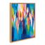 Bright Brush Strokes Abstract Canvas Wall Art with Natural Frame, 18x24