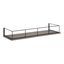 Gray 24" Floating Wood Wall Shelf with Black Frame