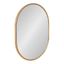 Mid-Century Gold Leaf Hand-Finished Oval Wood Vanity Mirror