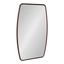 Elegant Caskill Bronze Wood Barrel Wall Mirror 35.9" x 24.25"