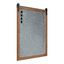 Rustic Brown Medium Wood and Steel Magnetic Memo Board