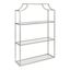 Silver Scalloped 4-Tier Glass Wall Shelf