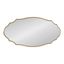 Leanna Gold Leaf Scalloped Oval Wall Mirror 20x42