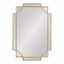 Gold Leaf Rectangular Wood Frame Wall Mirror, 28x39.25 Inches