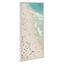 Crowded Beach Aerial View Coastal Canvas Wall Art, 18x40, White Frame