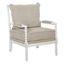 Classic White Spindle Accent Chair with Antique Wood Frame