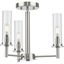 Kellwyn 16" Brushed Nickel Glass Semi-Flush Mount Light