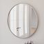 Kenna 24-Inch Round Silver Metal Framed Wall Mirror