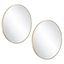 Kenna 28-Inch Round Gold Framed Wall Mirror Set