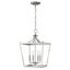 Kennedy 20" Satin Nickel Open Cage Pendant Light