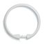 White Rust-Proof Plastic Shower Curtain Rings, Set of 12