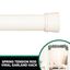 Alabaster Steel Spring Tension Shower Curtain Rod, 24-38 Inch