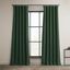 Key Green 84" Faux Linen Room Darkening Curtain Panel