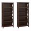 Bing Cherry Tall Adjustable 5-Shelf Bookcase Set