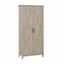 Washed Gray Tall Bathroom Storage Cabinet with Adjustable Shelves