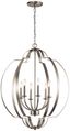 Elegant Voleta 6-Light Black and Nickel Traditional Chandelier