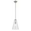 Brushed Nickel and Clear Glass Conical Pendant Light