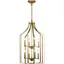 Morrigan Classic 8-Light Brass Cage Chandelier, 19" Wide