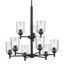 Shailene 9-Light Olde Bronze Chandelier with Clear Glass Shades